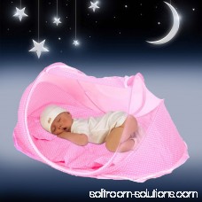 4 Pcs Comfortable Baby Bed Portable Folding Mosquito Net Newborn Sleep Bed Travel Bed Pillow Set For 0-3 Years